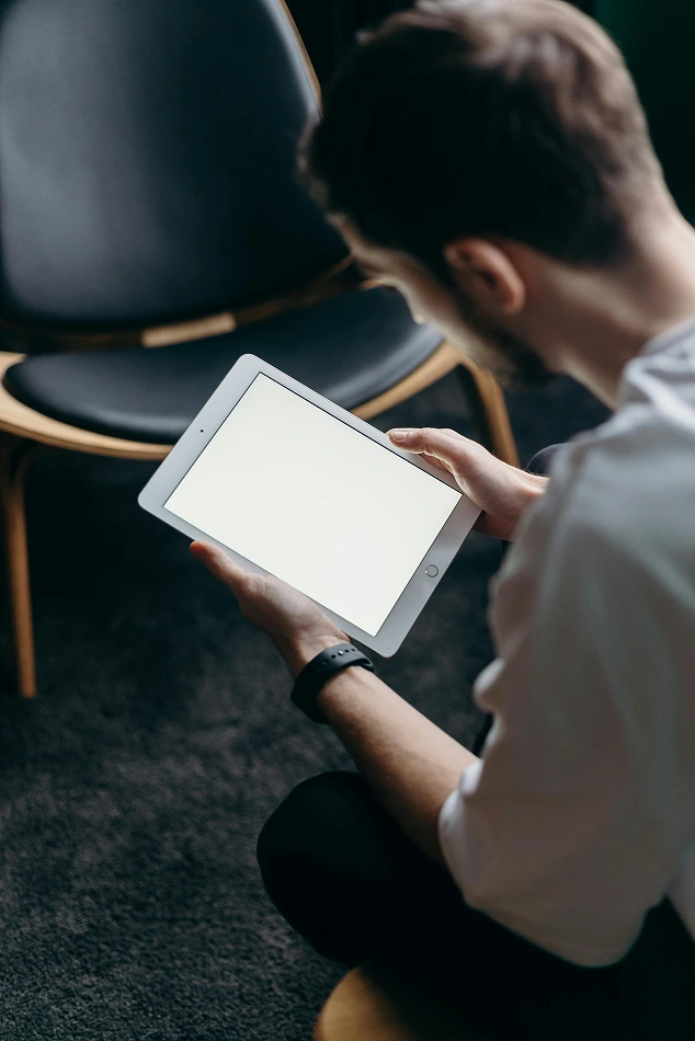 Healthcare professional with tablet